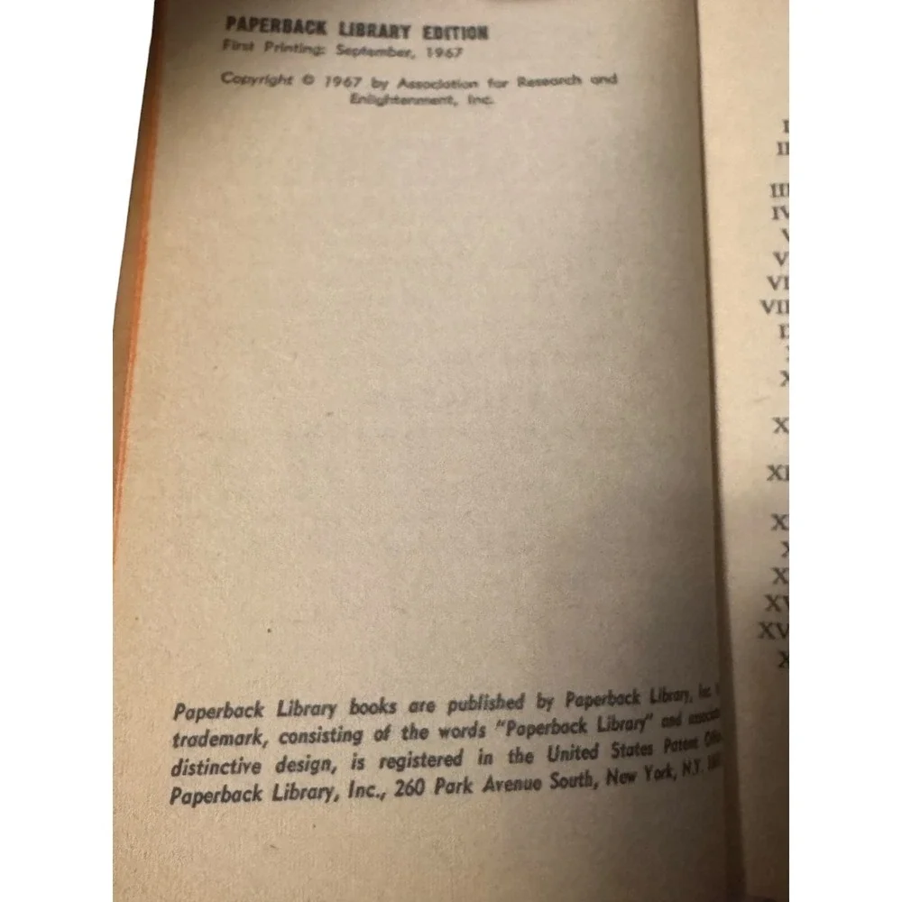 Edgar Cayce On Reincarnation by Noel Langley 1967 Paperback Library Edition